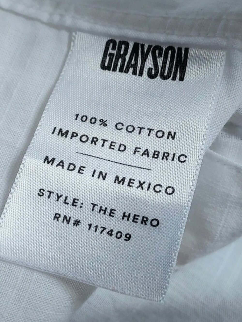 Grayson The Hero White Button Down Shirt Blouse Size 2 - Picture 7 of 9